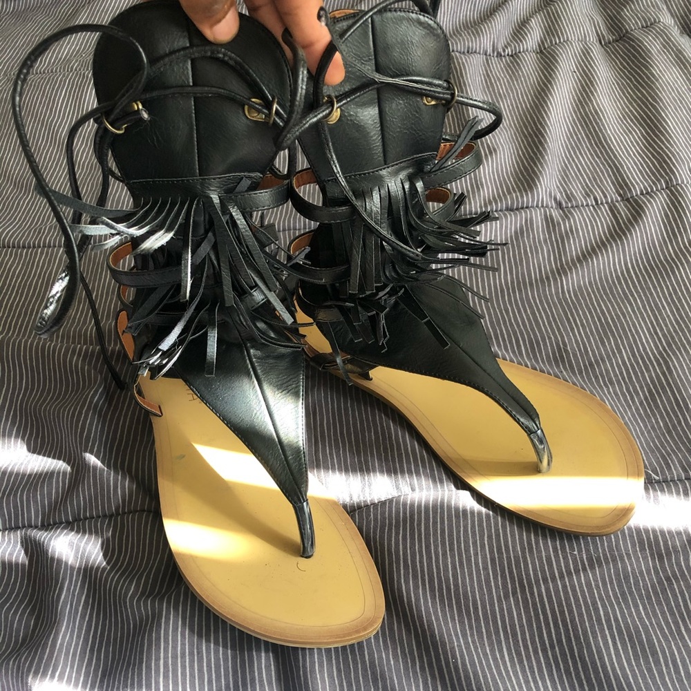Black Strappy Sandals